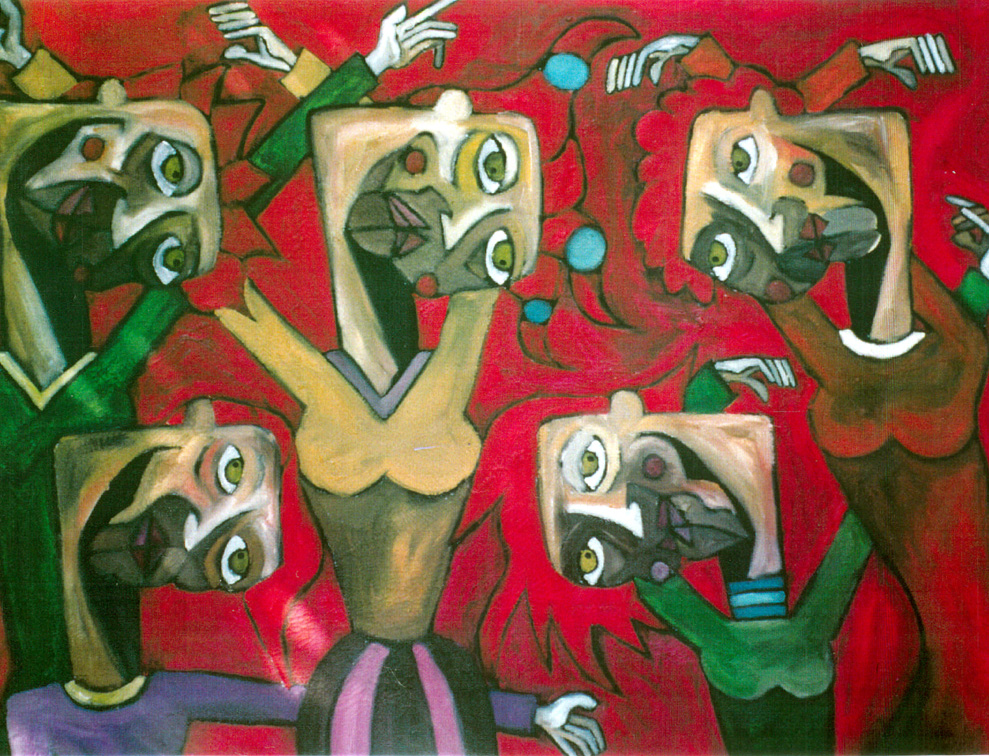 Red Dances — painting by Jorge Spiropulo